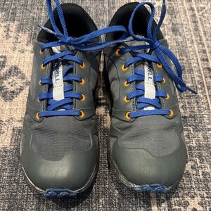 Merrell kids Dark Gray Athletic Shoes with Blue and Orange Accents